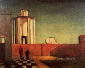  Chirico Lienzo - el enigma de la llegada y la tarde 1912 Giorgio de Chirico Surrealismo metafísico